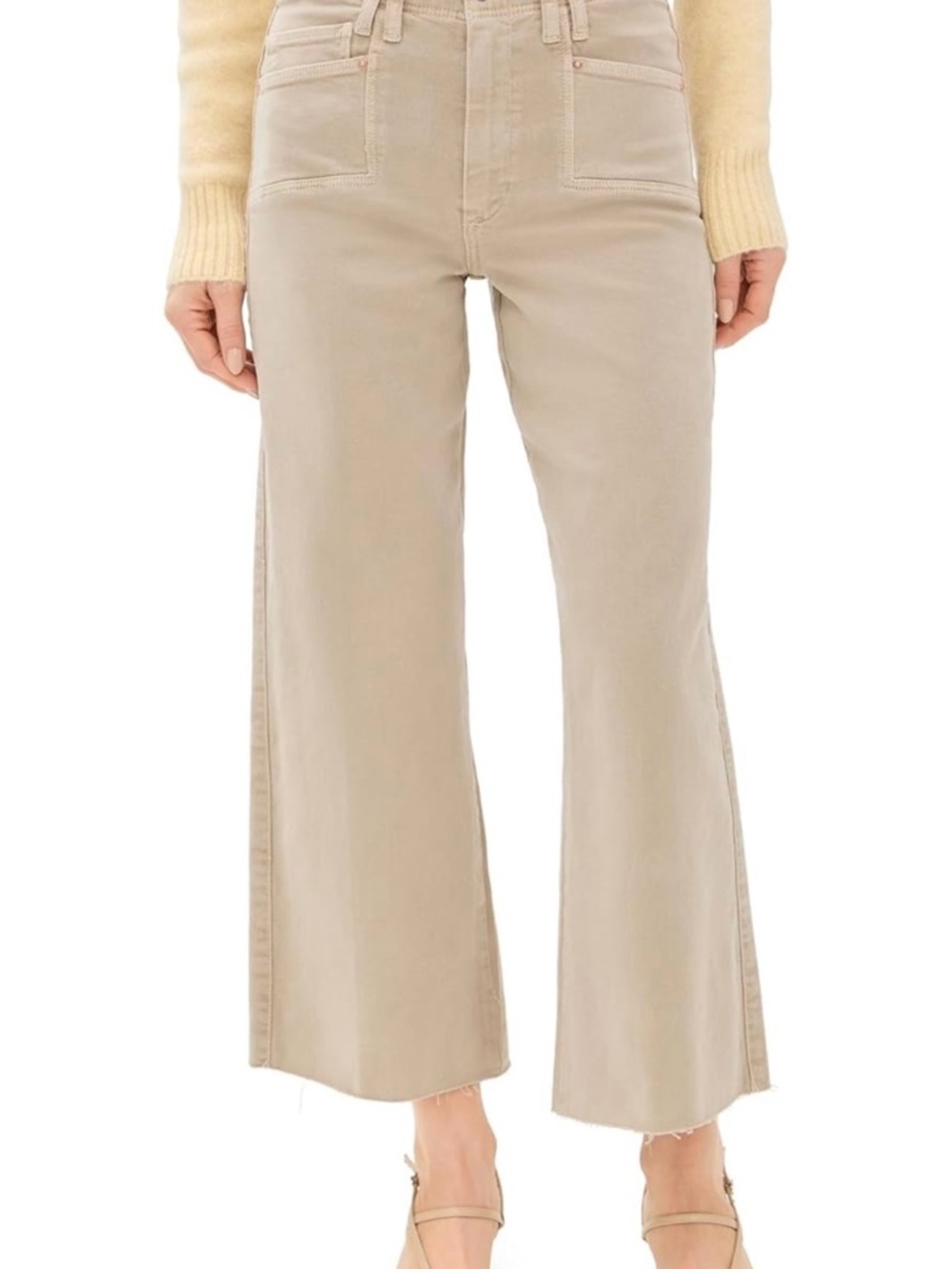 PAIGE Anessa Wide Leg Jean 28 / 6 Soft Vintage Sand NWT - Picture 5 of 7